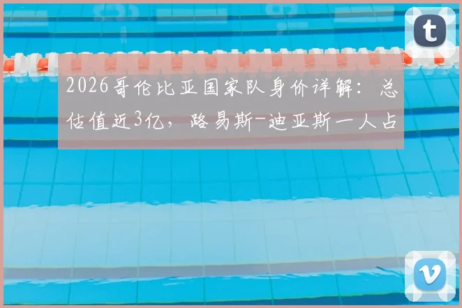 2026哥伦比亚国家队身价详解：总估值近3亿，路易斯-迪亚斯一人占7000万，J罗等老将价值几何？